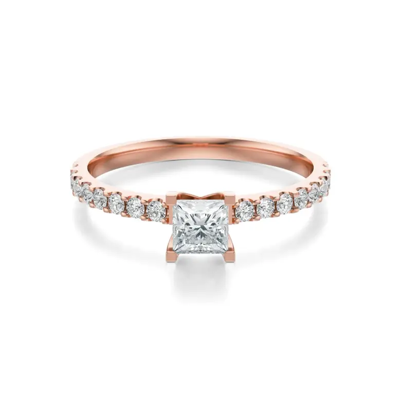 Pierścionek z różowego złota z diamentami AJPZ_115